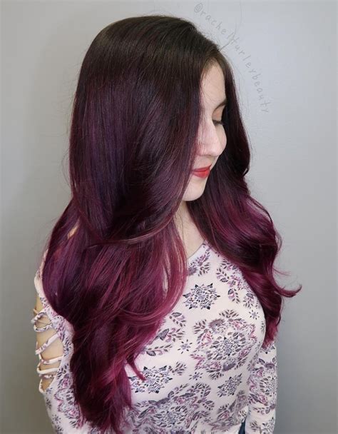 burgundy ombre hairstyles